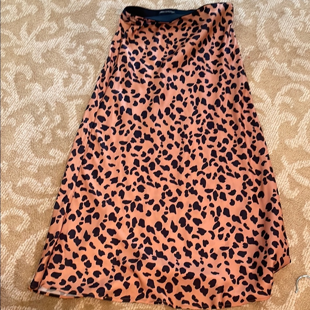 Leopard Print Midi Skirt
